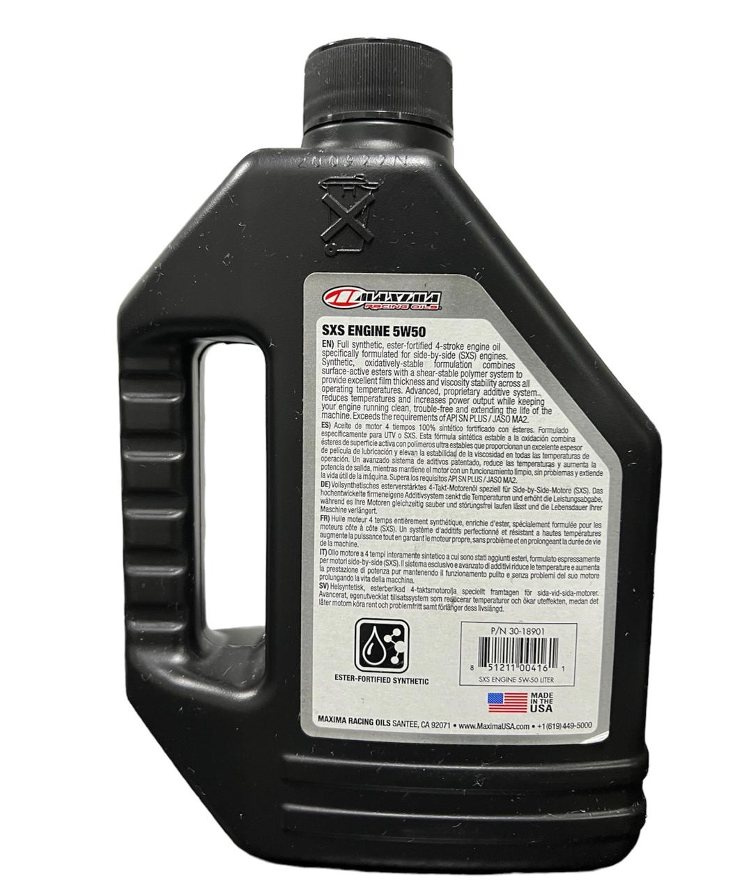 ACEITE SINTETICO PARA SIDE BY SIDE MAXIMA SXS ENGINE SYN 5W50 - Imagen 2