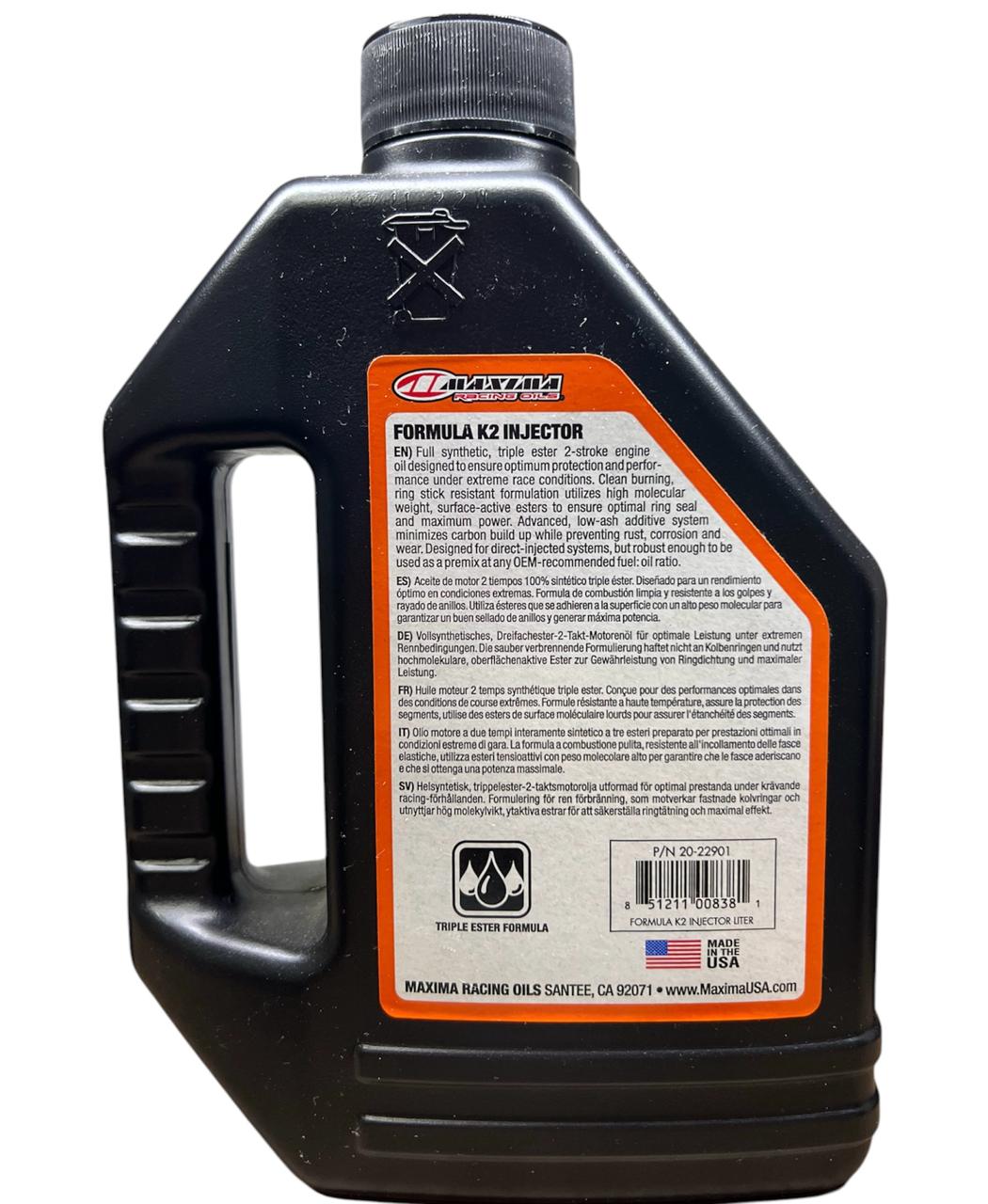 ACEITE SINTETICO TRIPLE ESTER PARA MOTOS 2T TPI MAXIMA FORMULA K2 INJECTOR - Imagen 2