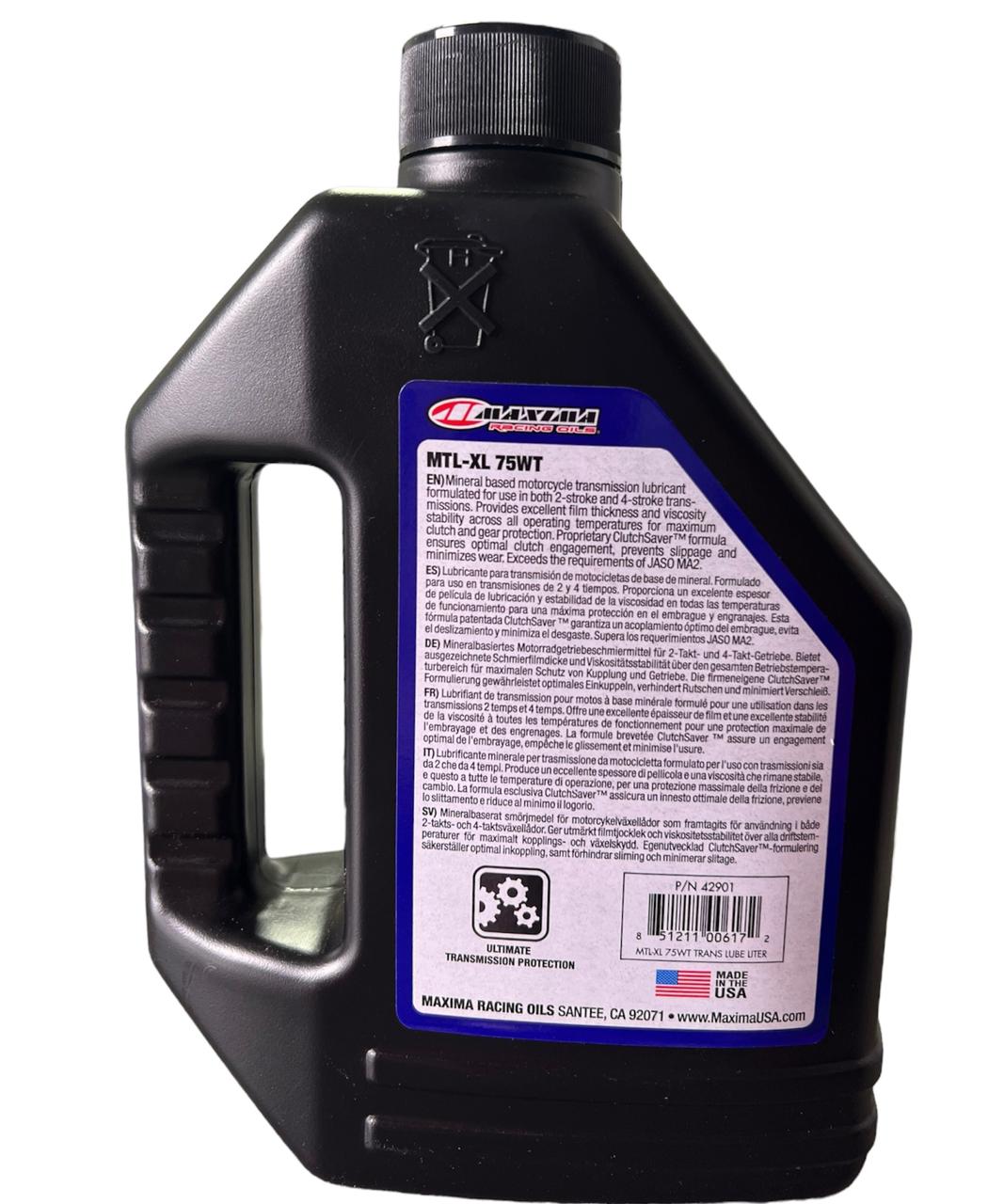 ACEITE PARA CAJAS DE CAMBIOS 75WT MINERAL DE 2T Y 4T MAXIMA MTL X-LIGHT 75 WT - Imagen 2